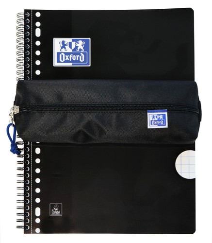 Pennenetui Oxford rechthoek zwart-3