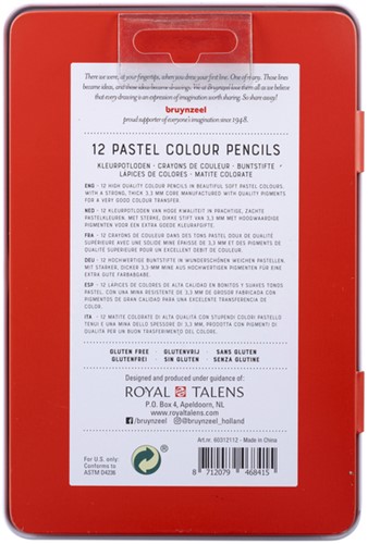 Kleurpotloden Bruynzeel Expression assorti pastel blik à 12 stuks-3