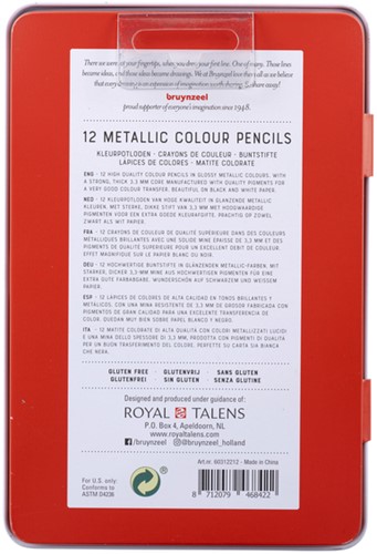 Kleurpotlood Bruynzeel Expression blik à 12 metallickleuren-3