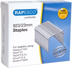 Nieten Rapesco Heavy Duty 923 23mm 1000 stuks zilver