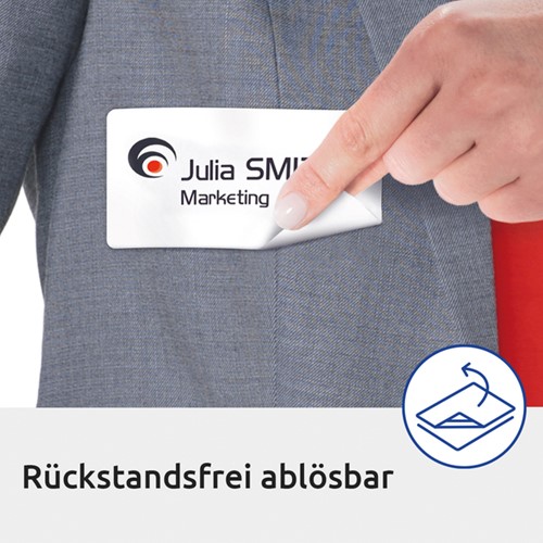 Naambadge etiket Avery J4785-20 80x50mm wit 200 stuks-3