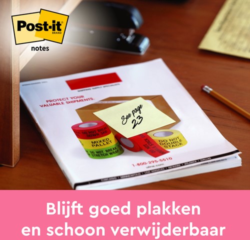 Memoblok Post-it Z-Note R330 76x76mm canary yellow 12 stuks-1