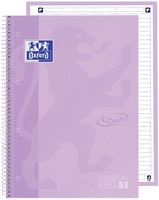 Notitieboek Oxford Touch Europeanbook A4+ 4-gaats lijn 160 pagina's pastel paars-2
