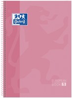 Notitieboek Oxford Classic Europeanbook A4+ 4-gaats lijn 160 pagina's roze