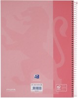 Notitieboek Oxford Touch Europeanbook A4+ 4-gaats lijn 160 pagina's pastel roze-3