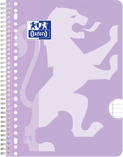 Collegeblok Oxford School A4+ lijn 23-gaats 160 pagina's 80gr pastel assorti 3 stuks-3