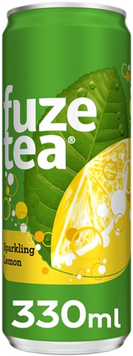 Frisdrank Fuze Tea Black Tea sparkling lemon blik 330ml-2