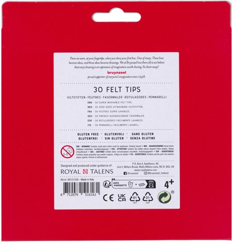 Viltstift Bruynzeel Kids assorti 30 stuks-3