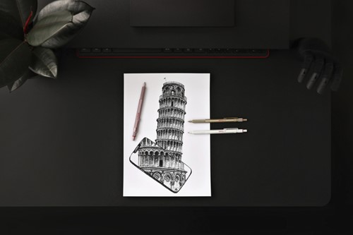 Balpen rOtring 600 medium rosé goud-3