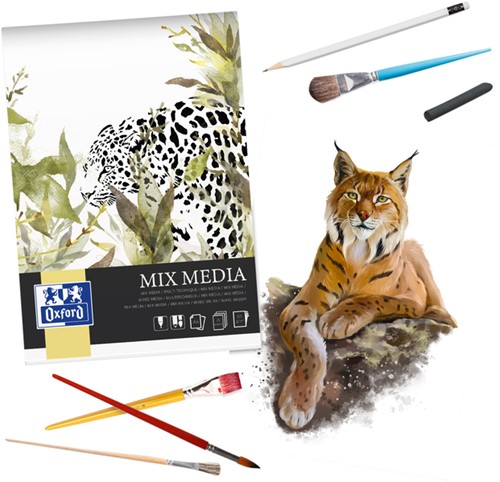Tekenblok Oxford Mix Media A3 25 vel 225 gram-2