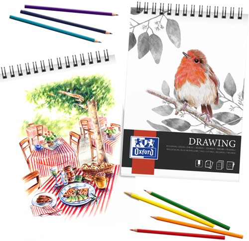 Tekenblok Oxford Drawing A4 50 vel 160 gram spiraal-2