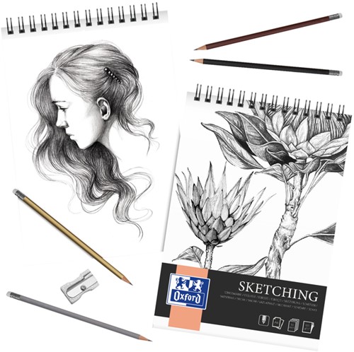 Tekenblok Oxford Sketching A3 50 vel 120 gram spiraal-2