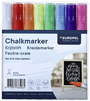 Krijtstift Europel 3mm assorti etui 8 stuks-2