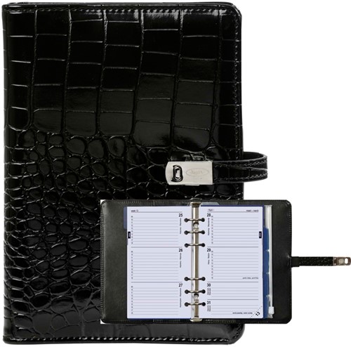 Organizer Kalpa Personal inclusief agenda 2025-2026 7dagen/2pagina's croco zwart-2