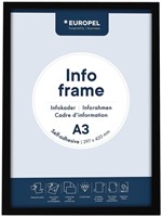 Infokader Europel zelfklevend A3 zwart