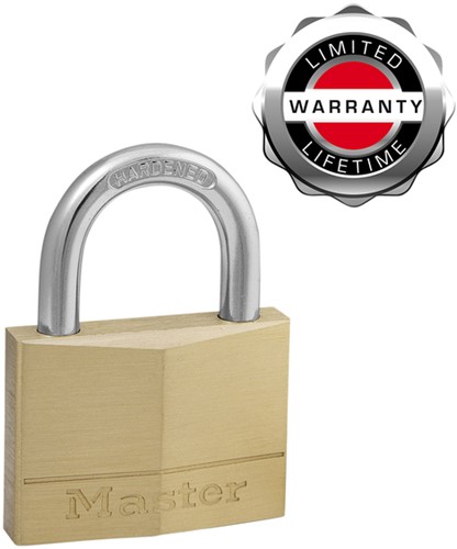 Hangslot MasterLock 4 gelijksluitend messing 50mm 4 stuks-2