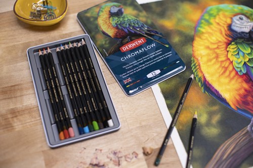 Kleurpotloden Derwent Chromaflow set à 12 kleuren-2