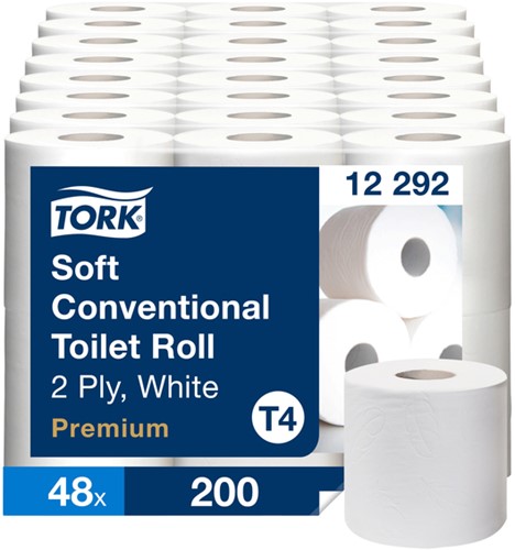 Toiletpapier Tork T4 Premium 2-laags 200 vel wit 12292