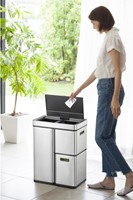 Afvalbak EKO Mirage Plus sensor 30liter en 2x15liter RVS-2