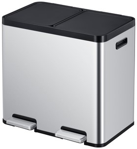 Pedaalemmer EKO Essential Recycler 2x22 liter rvs