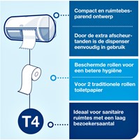 Toiletpapier Tork T4 Advanced 2-laags 200 vel wit 472161-1