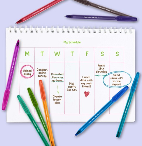 Balpen Paper Mate Inkjoy 100 fijn blauw-2