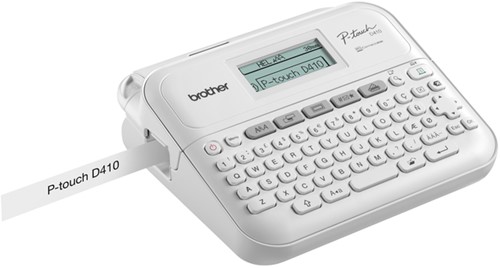 Labelprinter Brother P-touch TZe PT-D410 desktop qwerty 18mm wit in koffer-3