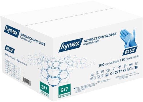 Handschoen Hynex nitril S blauw 3.5g pak à 100 stuks-2