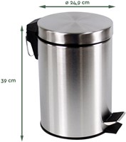 Pedaalemmer BRASQ 12 liter rvs-3