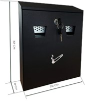 Asbak BRASQ wand 32x26cm zwart-3