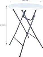 Statafel BRASQ 80cm BT100 wit-1