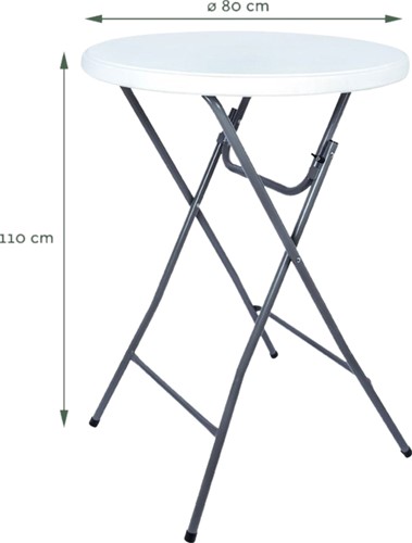 Statafel BRASQ 80cm BT100 wit-1