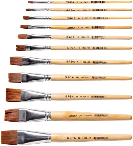 Kwast Qrea synthetisch set à 11 breedtes-2