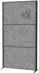 Scheidingswand MAUL akoestiek antraciet voet