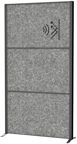 Scheidingswand MAUL akoestiek antraciet voet