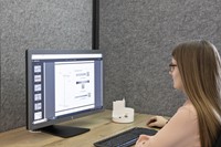 Scheidingswand MAUL akoestiek antraciet/kurk mobiel-2