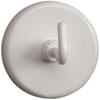 Magneet met haak MAUL 36mm trekkracht 6kg wit 5 stuks