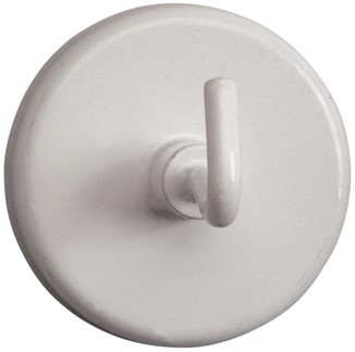 Magneet met haak MAUL 36mm trekkracht 6kg wit 5 stuks
