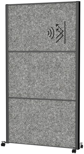 Scheidingswand MAUL akoestiek antraciet mobiel