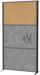 Scheidingswand MAUL akoestiek antraciet/kurk voet