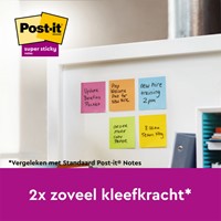 Memoblok 3M Post-it Z-Note R330 Super Sticky 76x76mm assorti kleur 20 + 4 gratis-1