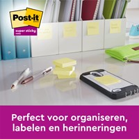 Memoblok 3M Post-it 622 Super Sticky 47.6x47.6mm geel 21 + 3 gratis-2