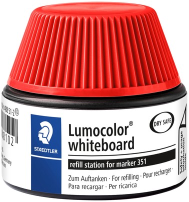 Viltstiftvulling Staedtler Lumocolor whiteboard 30ml rood