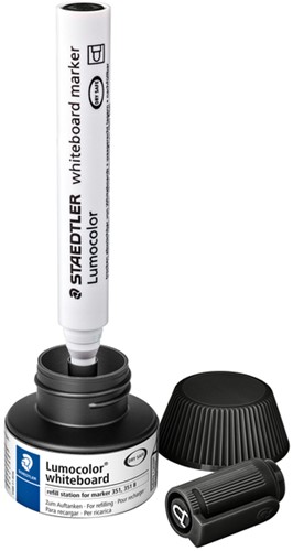 Viltstiftvulling Staedtler Lumocolor whiteboard 30ml zwart-2