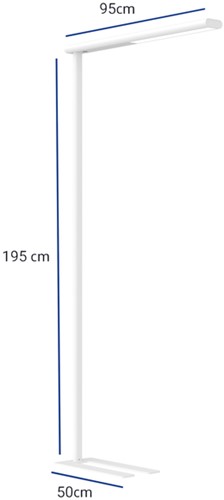 Vloerlamp MAUL Jet LED dimbaar hg 195 cm wit-2