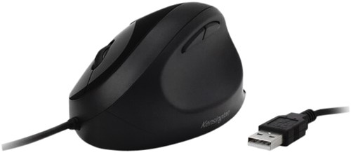 Muis Kensington pro fit ergo bedraad zwart-1