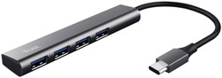Hub Trust Halyx 4-port USB-C zilver