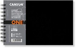 Schetsboek Canson Art Book One spiraalgebonden 160vel 100gr 216x140mm wit
