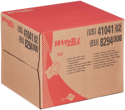 Reinigingsdoek WypAll X80 dispenserdoos 1-laags 160 vel blauw 8294-2