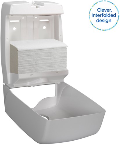 Handdoek Kleenex Ultra i-vouw 2-laags 215x318mm 15x124 vel wit 6778-2